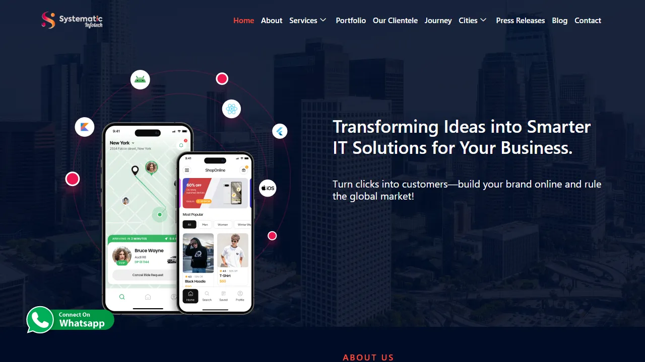 Screenshot of Systematic Infotech | Web Design | Web Development | Performance Marketing in Indore | SEO Services | Google Ads