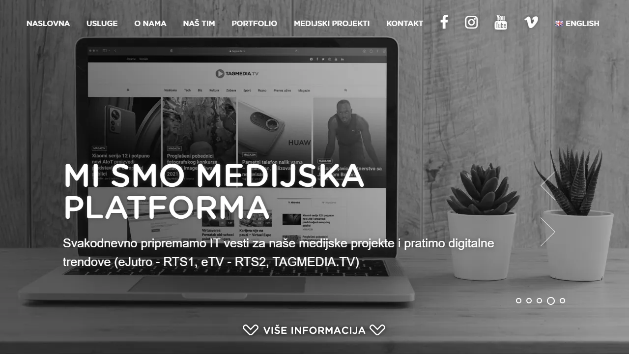 Screenshot of TAG Media