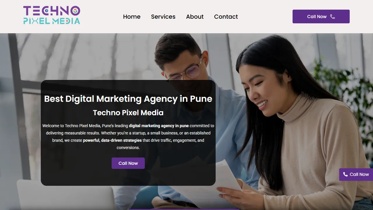Screenshot of Techno Pixel Media - Digital Marketing Agency in Pune