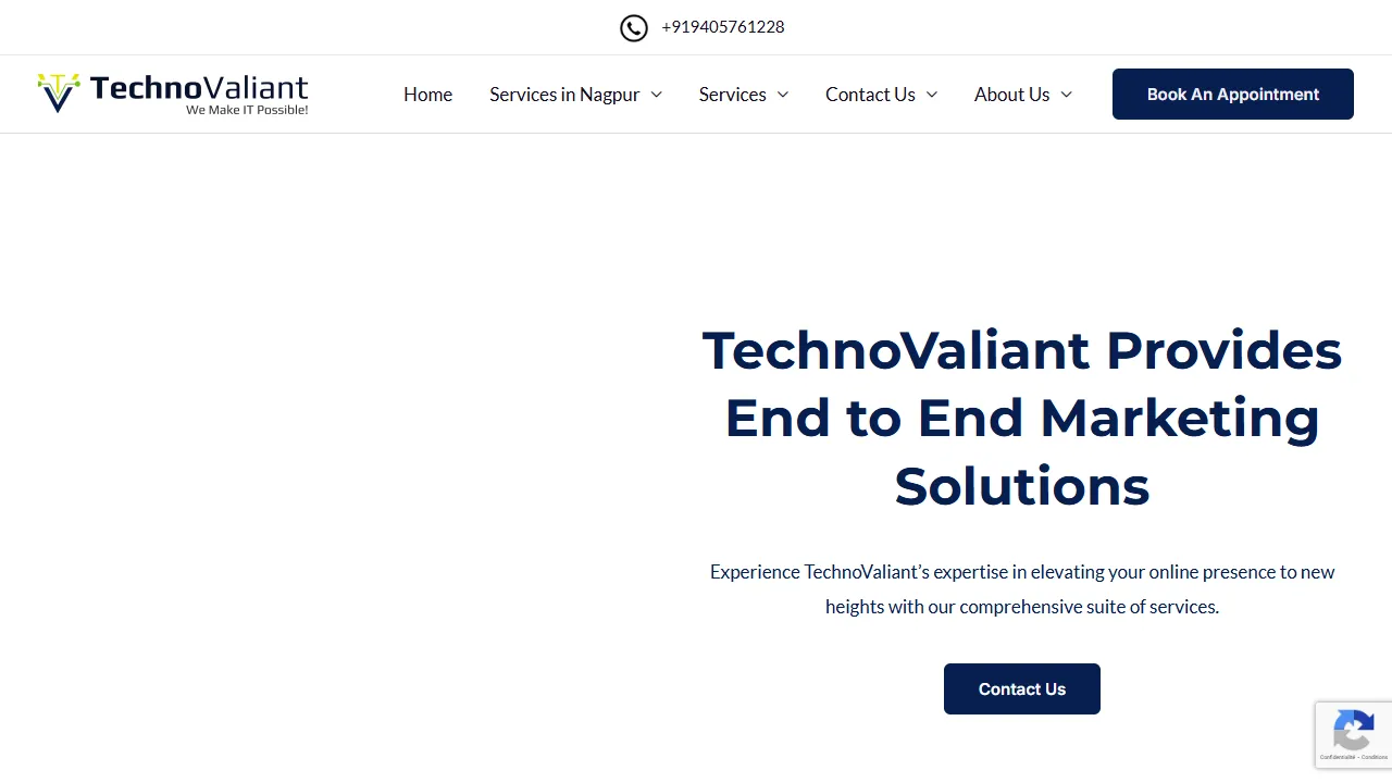 Screenshot of TechnoValiant Pvt Ltd