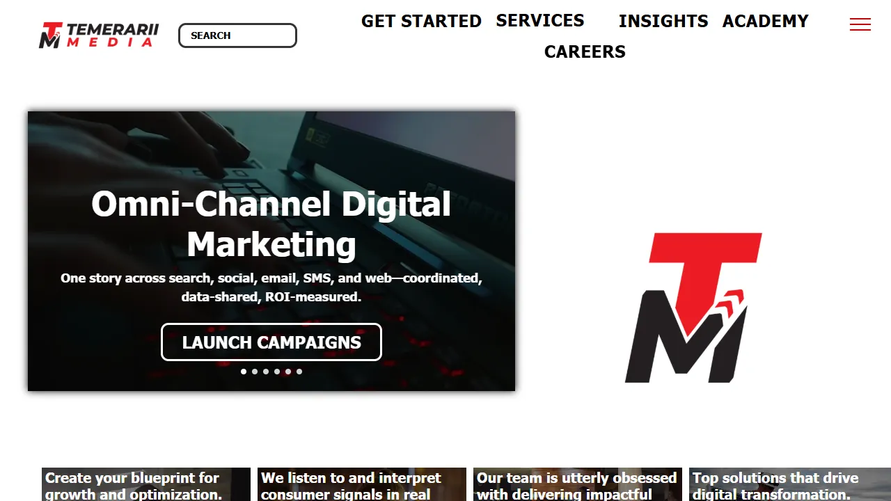 Screenshot of Temerarii Media