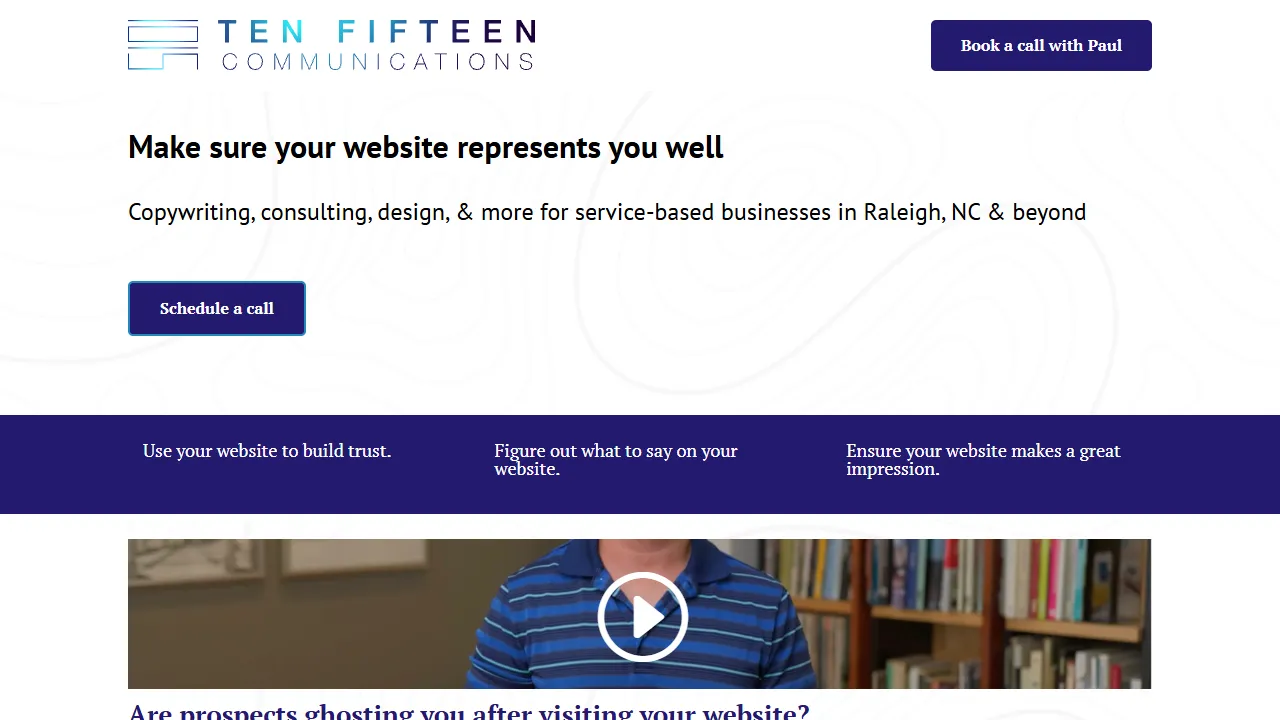Screenshot of Ten Fifteen Communications