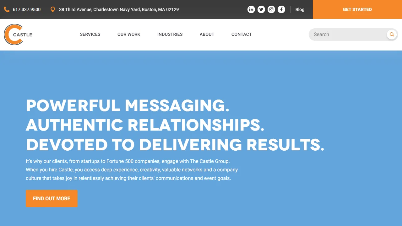 Screenshot of The Castle Group