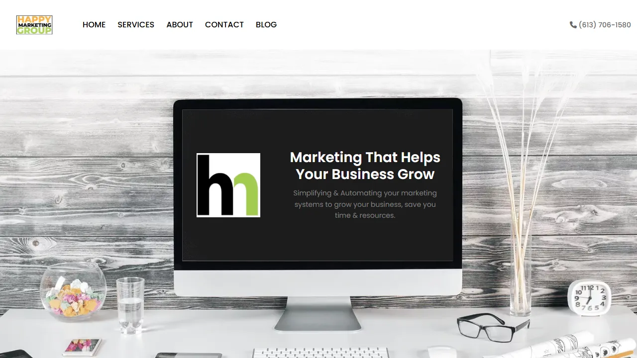 Screenshot of The Happy Marketing Group