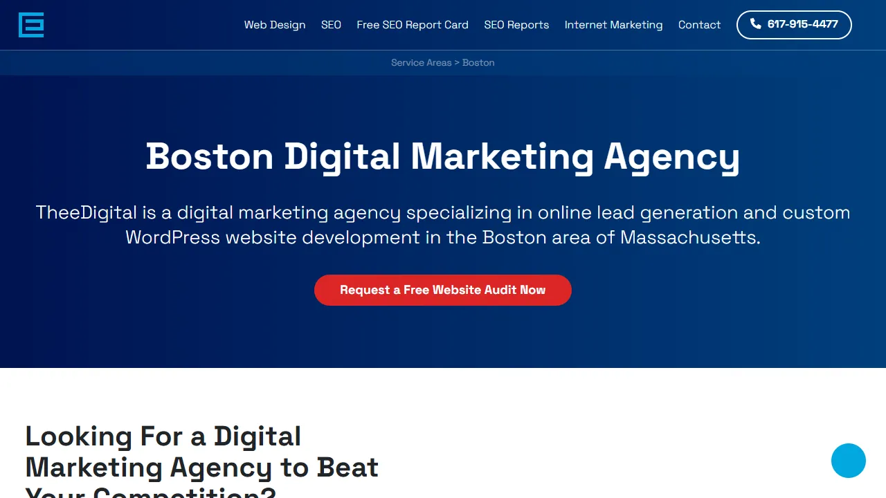 Screenshot of TheeDigital Boston