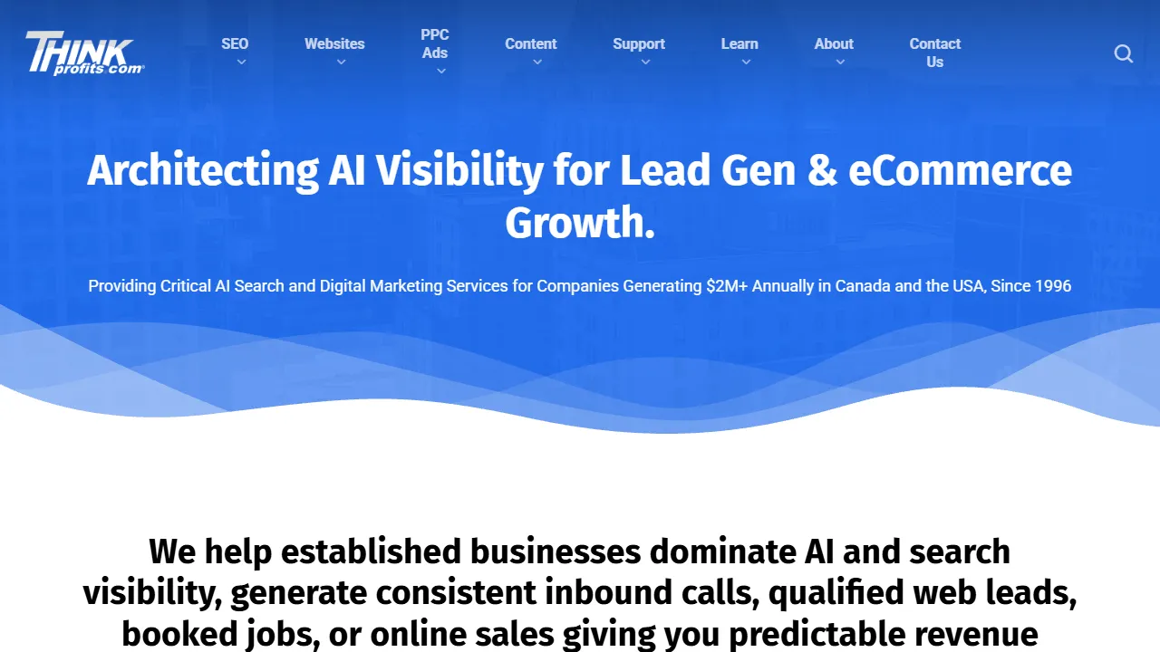 Screenshot of ThinkProfits.com Inc.