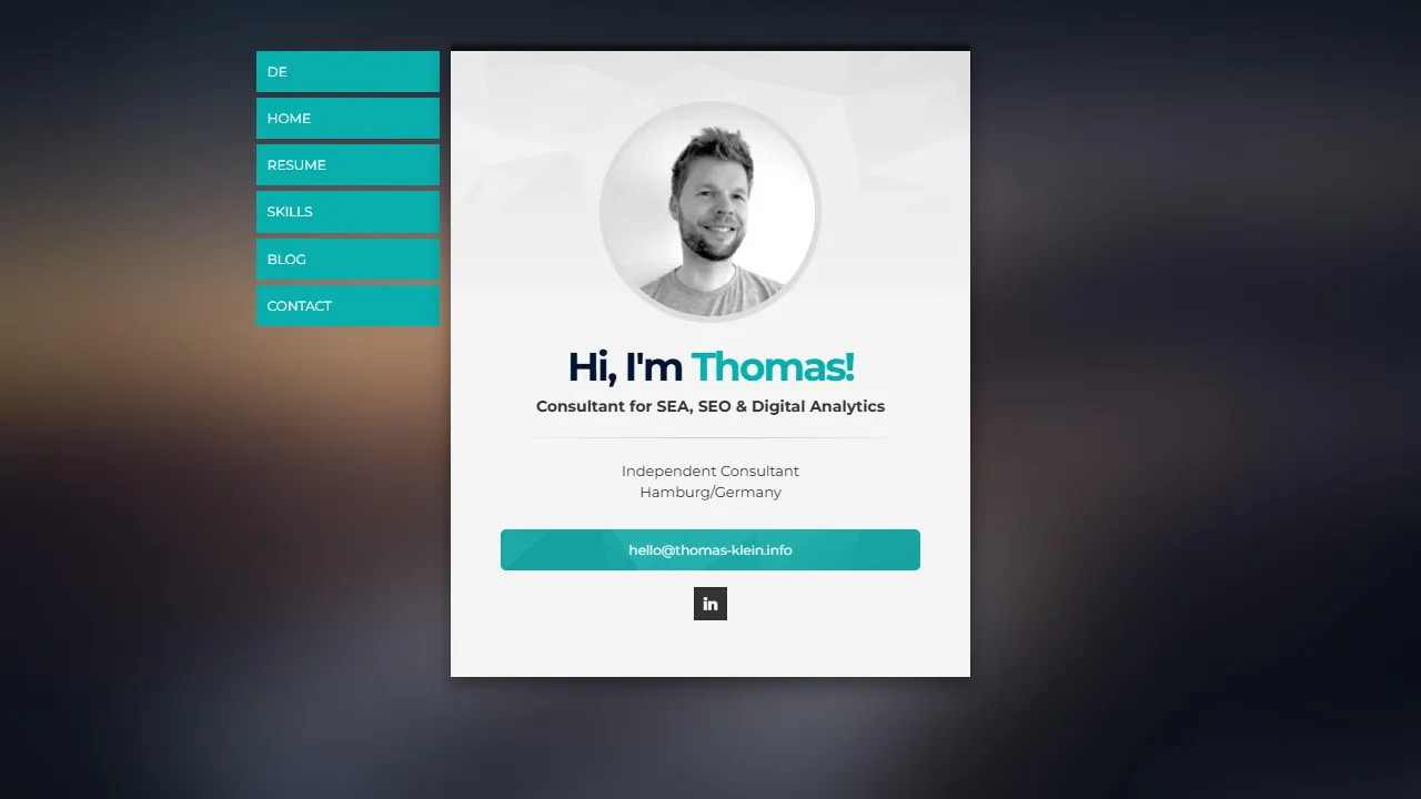 Screenshot of Thomas Klein | SEO & Analytics