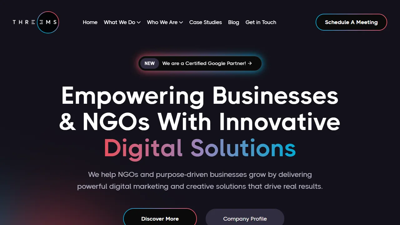 Screenshot of Threems Marketing Agency - Türkiye