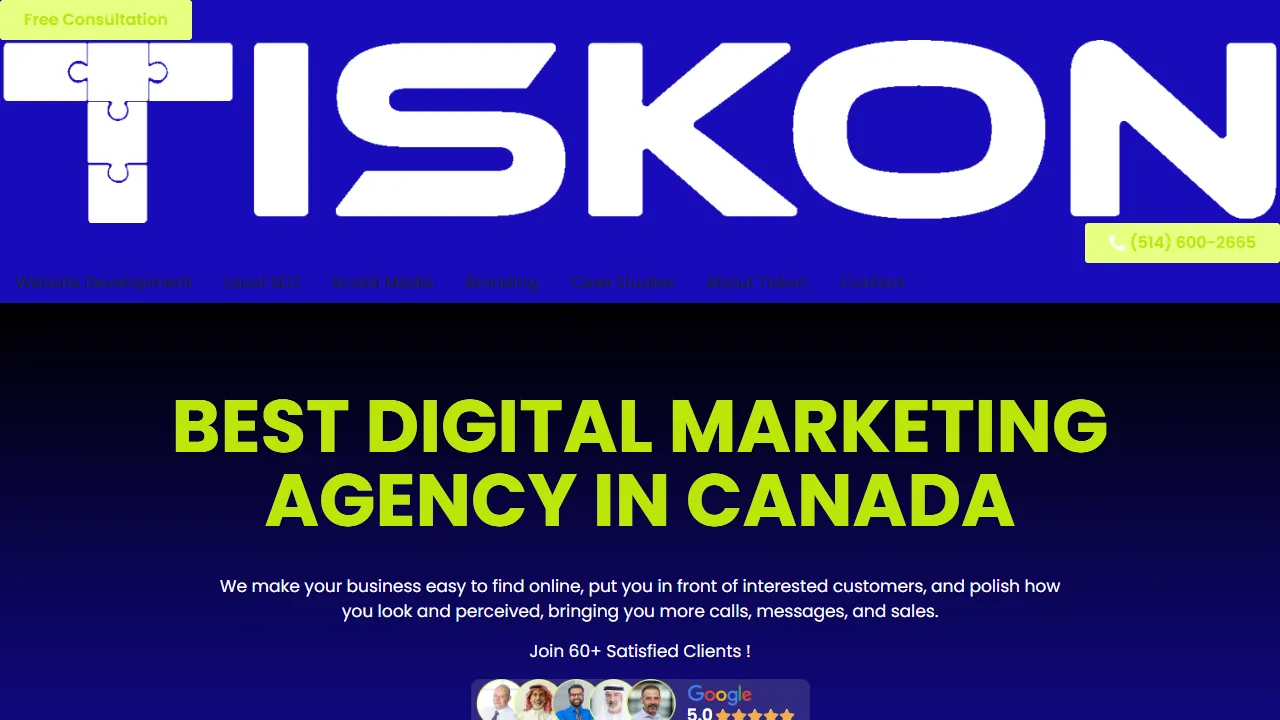 Screenshot of TISKON - Marketing Agency