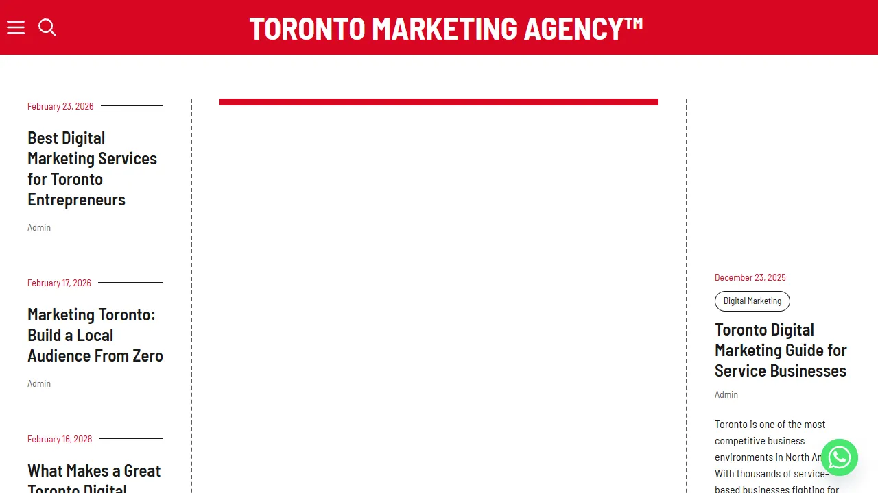 Screenshot of Toronto Marketing Agency