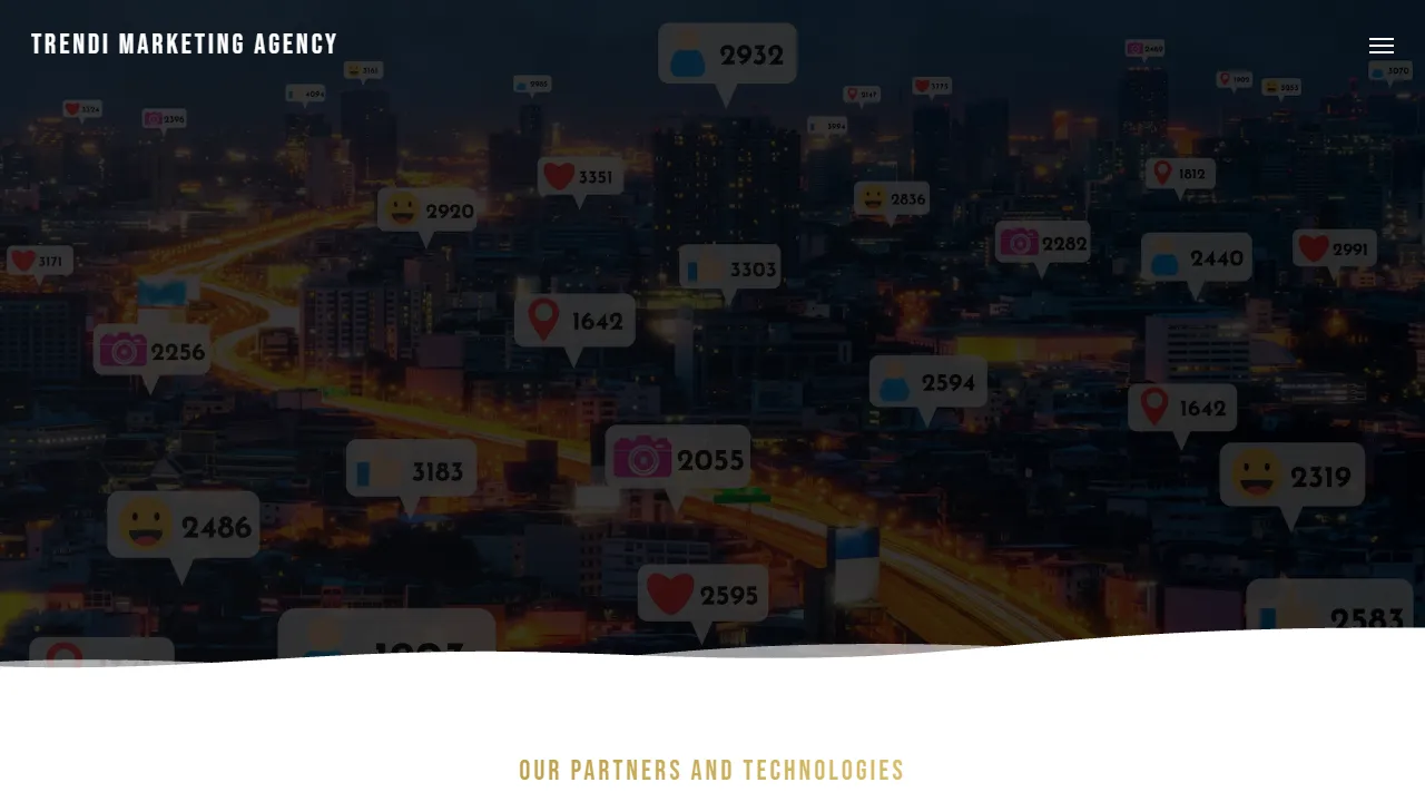 Screenshot of Trendi Marketing Agency