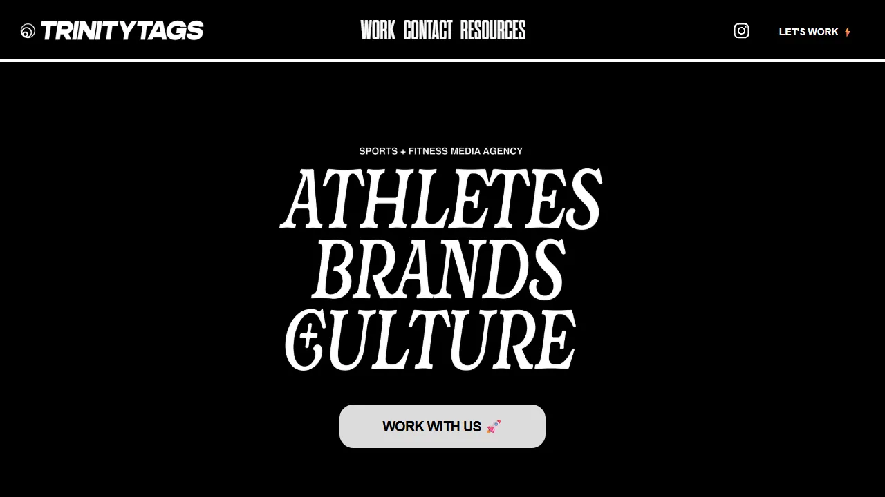 Screenshot of TrinityTags Creative Agency