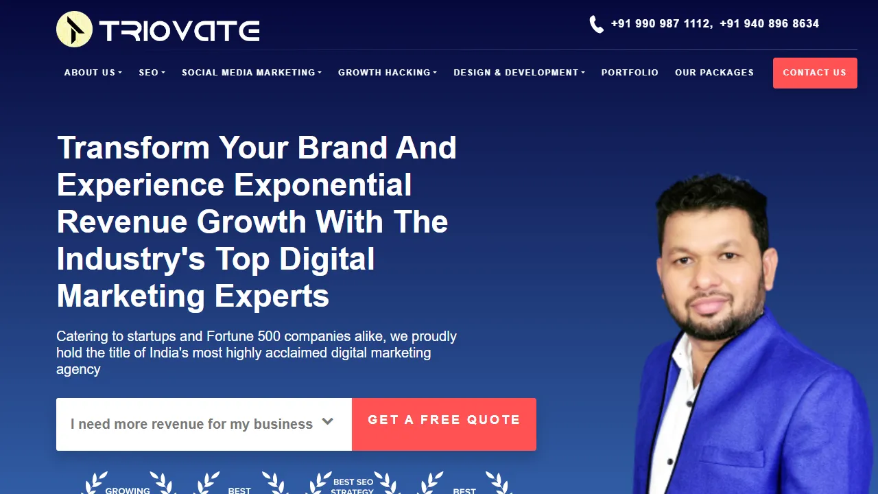 Screenshot of Triovate PVT LTD