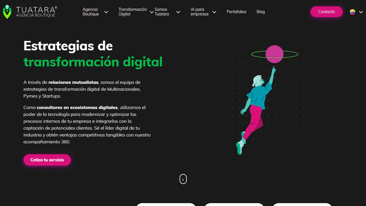 Screenshot of Tuatara | Boutique Marketing Agency 🦎