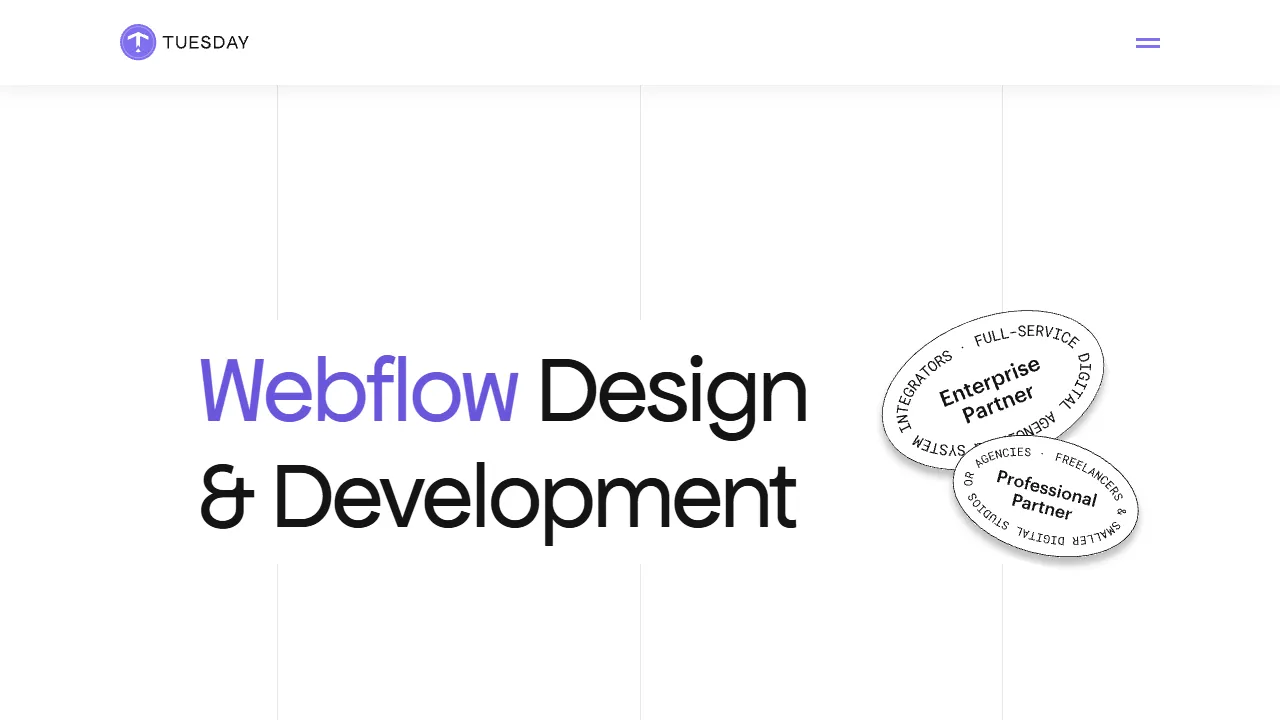 Screenshot of Tuesday - Convenient Website Redesign & Webflow Development