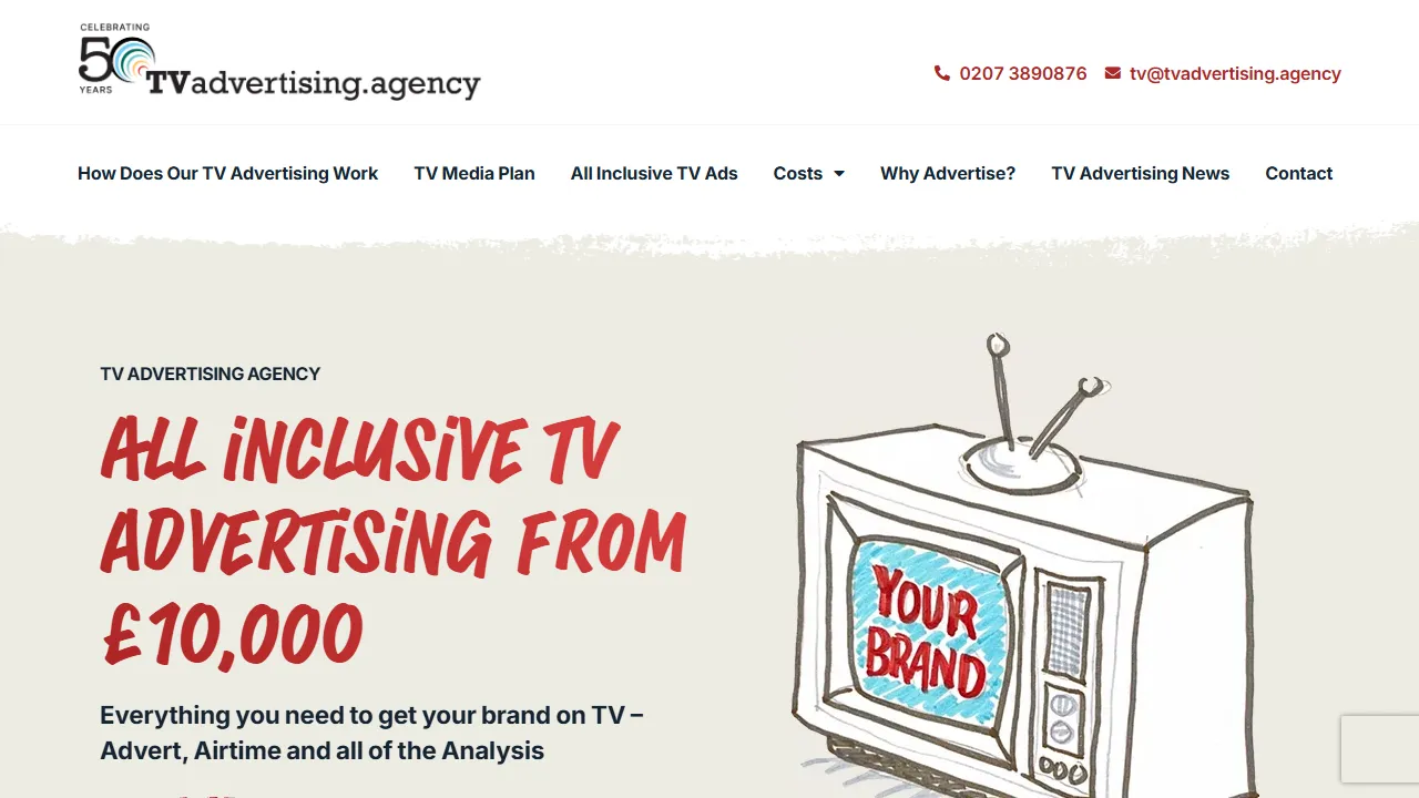 Screenshot of TV Advertising Agency