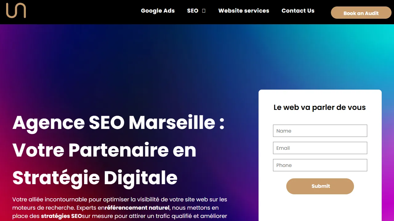 Screenshot of UNCUT - Agence SEO et Google Ads Marseille Aix-en-provence