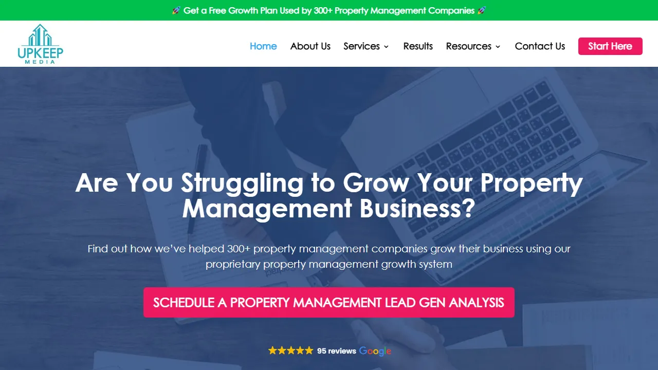 Screenshot of Upkeep Media Inc.