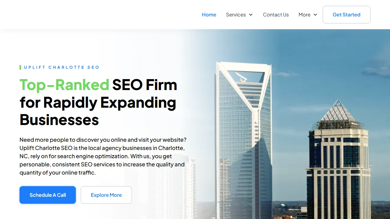 Screenshot of Uplift Charlotte SEO