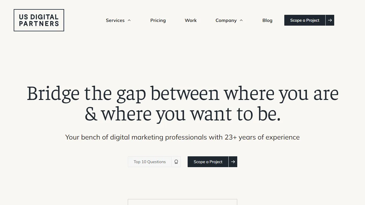 Screenshot of US Digital Partners
