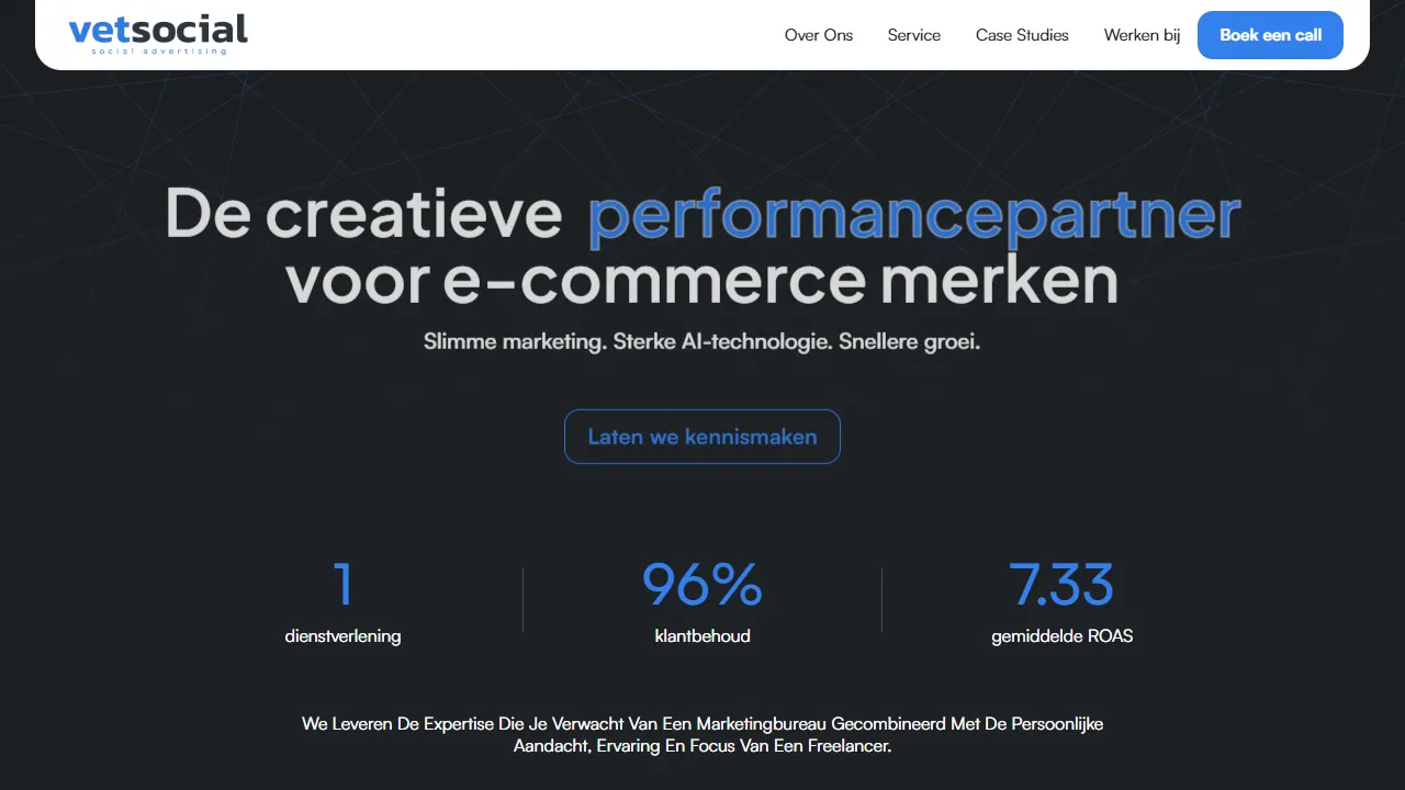 Screenshot of Vetsocial | Social Advertising