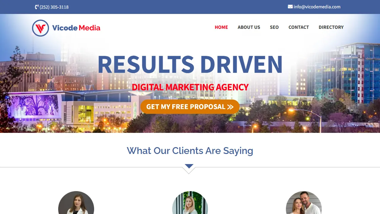 Screenshot of Vicode Media - Websites - SEO - Digital Marketing