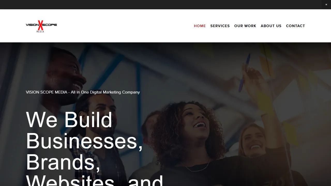 Screenshot of Vision Scope Media