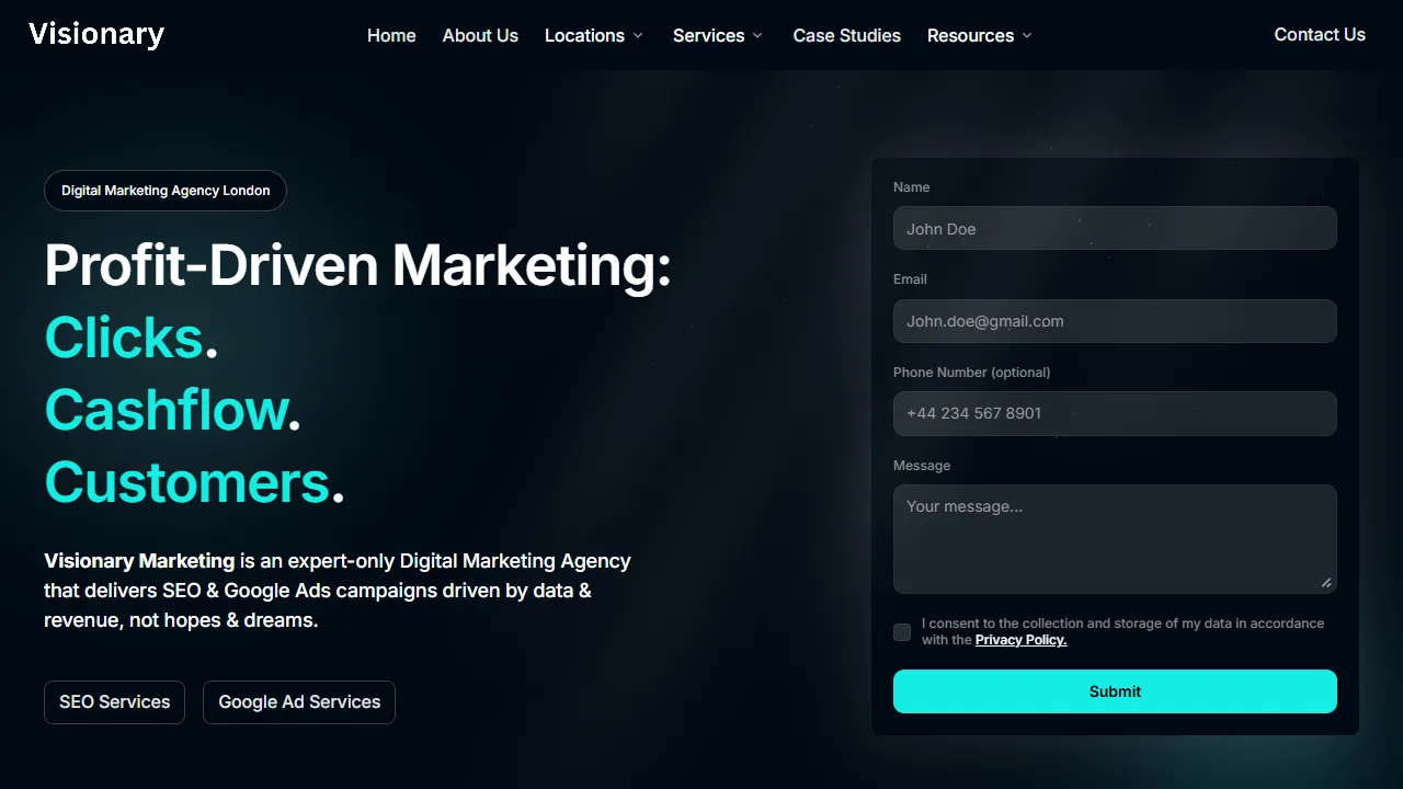 Screenshot of Visionary Marketing | Digital Marketing Agency London