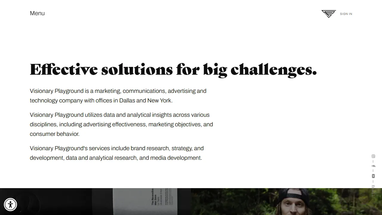 Screenshot of Visionary Playground