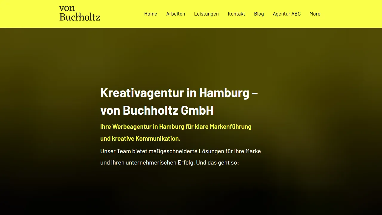 Screenshot of von Buchholtz GmbH - Kreativagentur