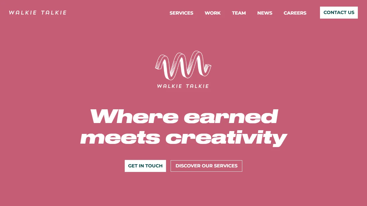 Screenshot of WALKIE TALKIE - public relations & influencer marketing