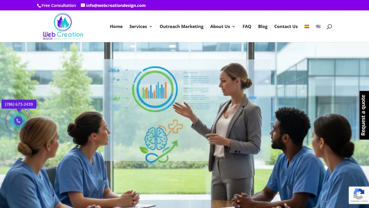 Screenshot of Web Creation Design