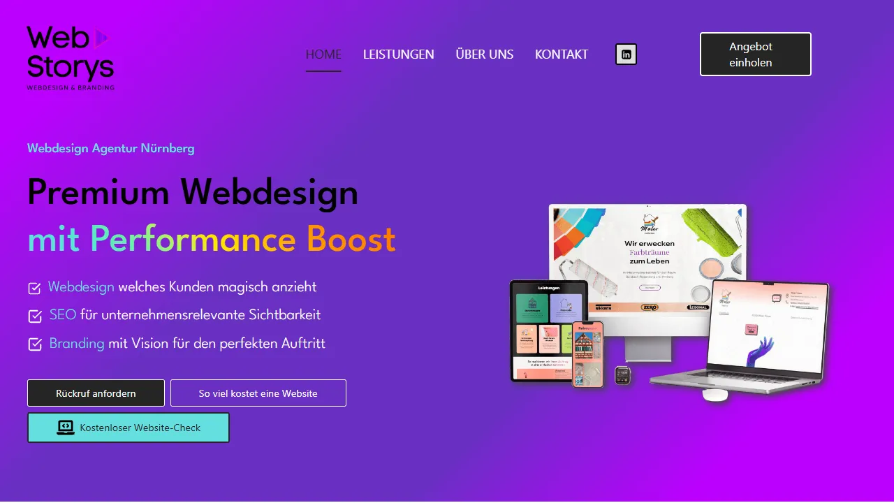 Screenshot of Web-Storys | Webdesign und SEO Agentur Nürnberg