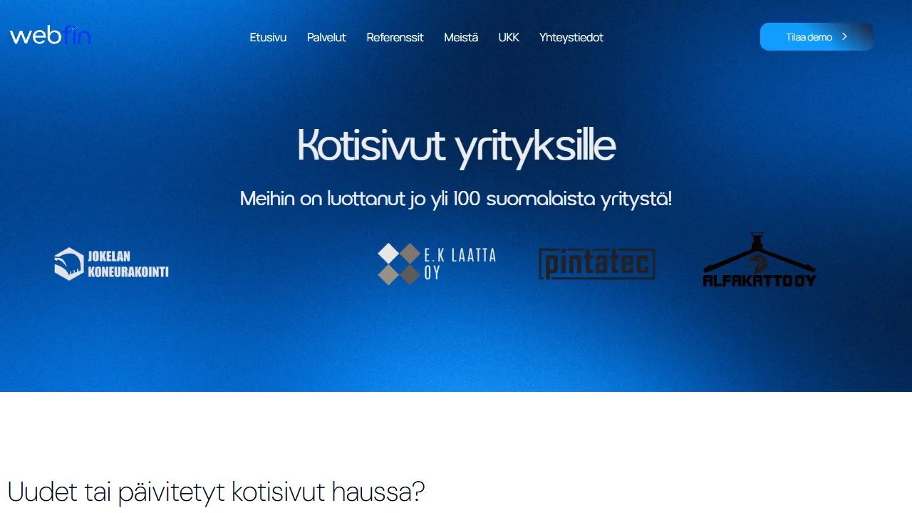 Screenshot of WebFin