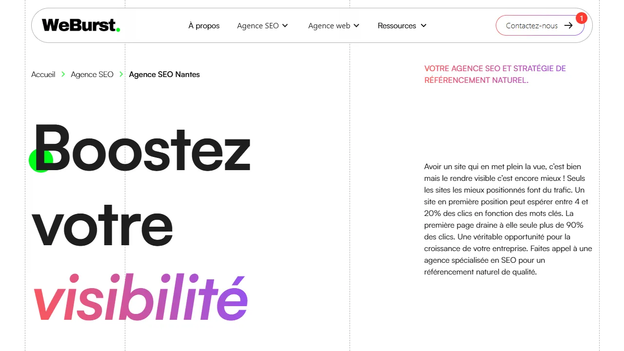 Screenshot of WeBurst