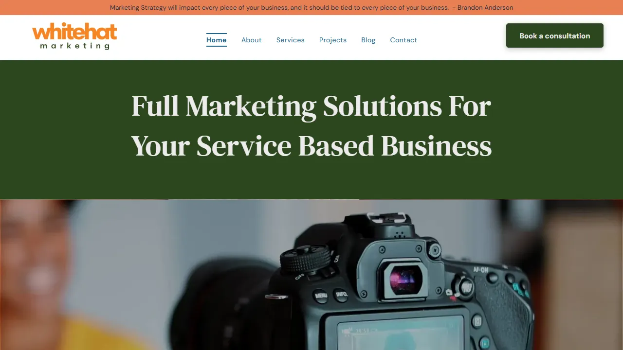 Screenshot of White Hat Marketing