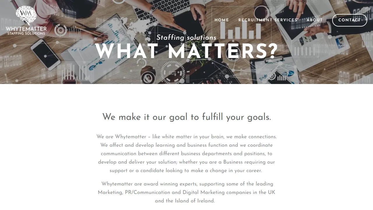 Screenshot of Whytematter Staffing Solutions
