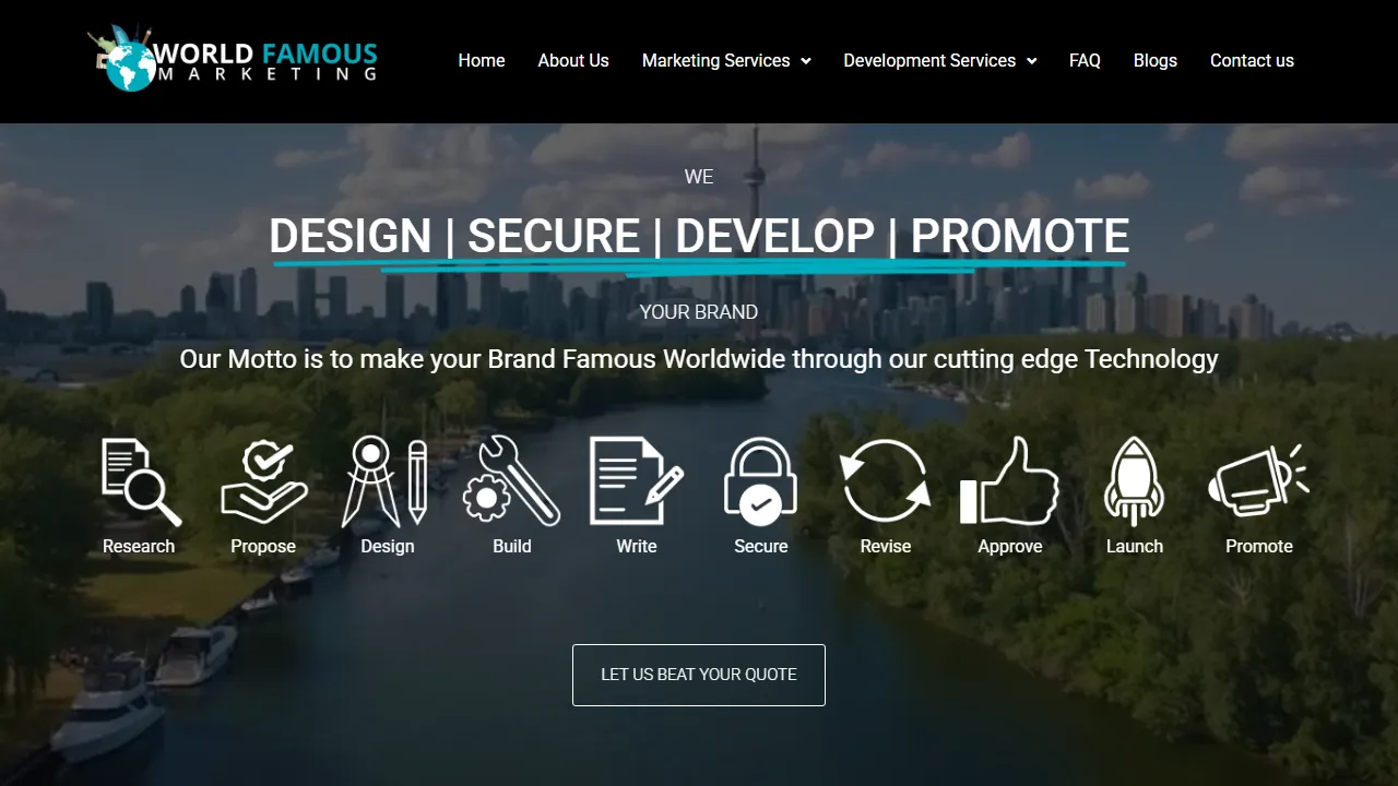 Screenshot of World Famous Digital Marketing Agency