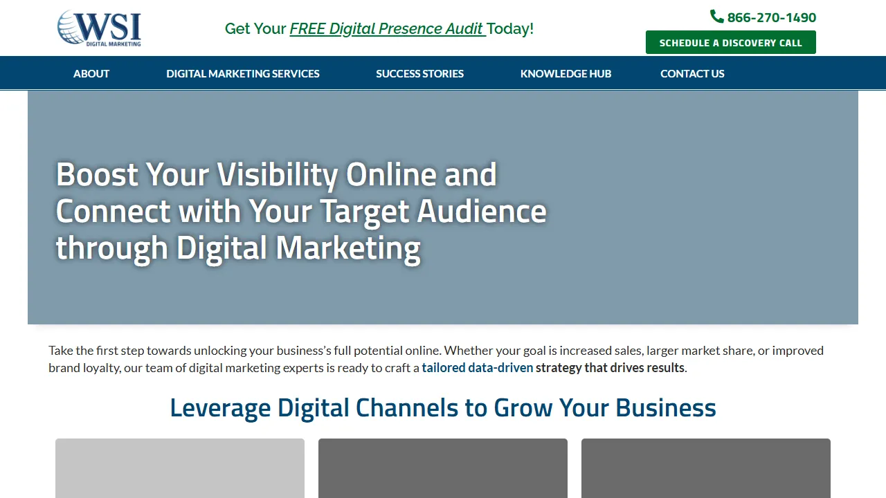 Screenshot of WSI Digital Marketing