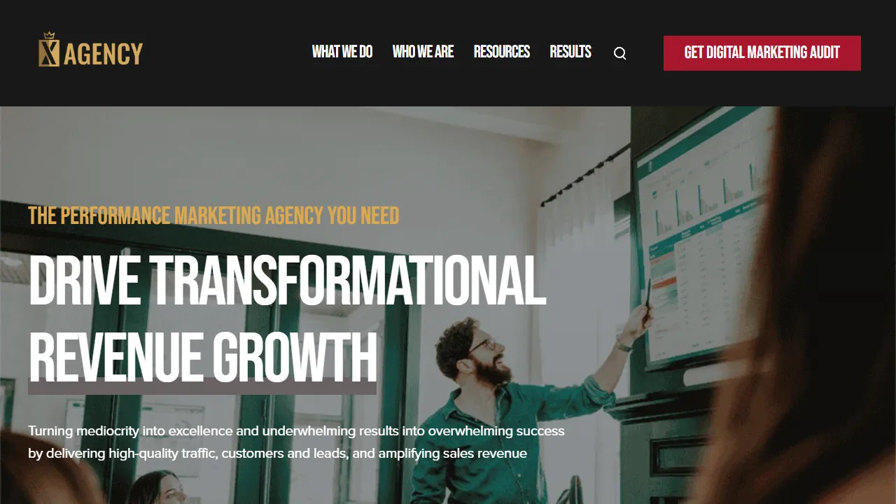 Screenshot of X Agency