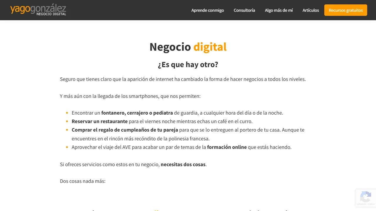 Screenshot of Yago González