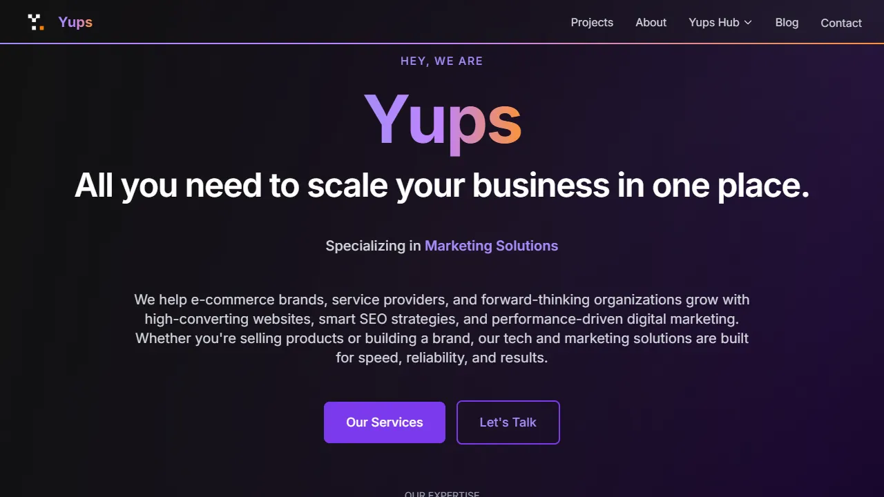 Screenshot of Yups
