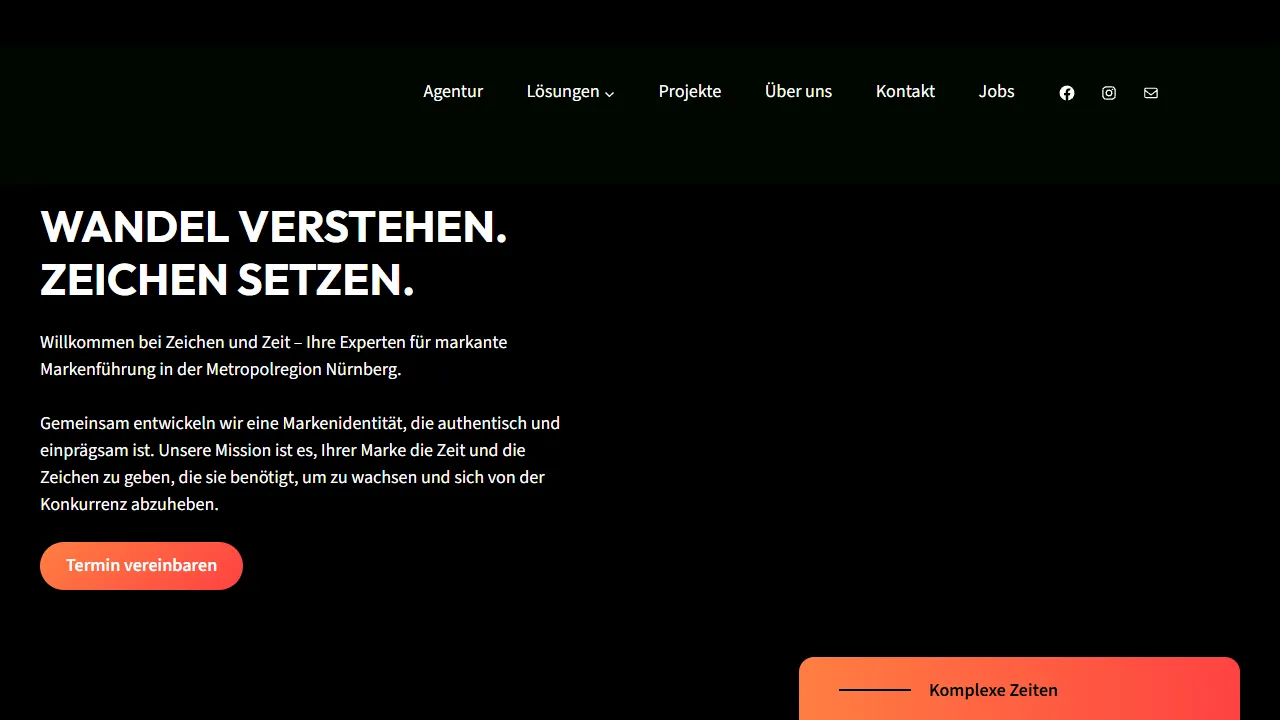 Screenshot of Zeichen und Zeit GmbH