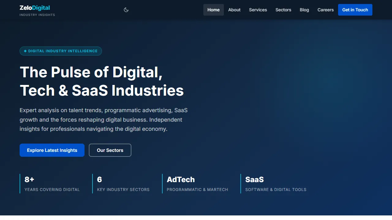 Screenshot of Zelo Digital Recruitment