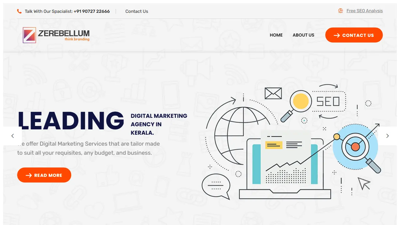 Screenshot of Zerebellum Ad Agency