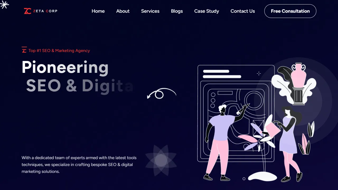 Screenshot of Zeta Corp Solutions