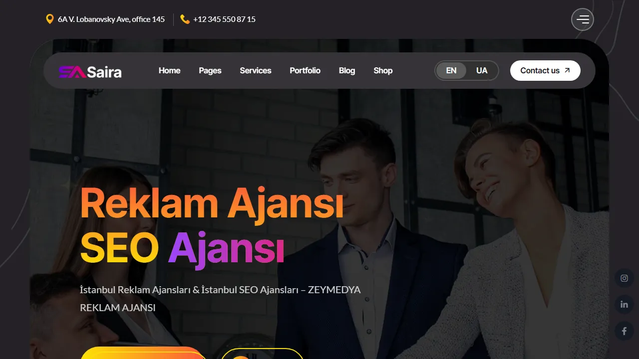Screenshot of ZEYMEDYA REKLAM AJANSI | İSTANBUL REKLAM VE SEO AJANSI, DİJİTAL PAZARLAMA AJANSI, SOSYAL MEDYA AJANSI, 360 REKLAM