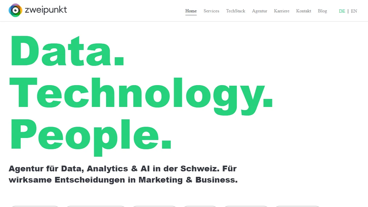 Screenshot of zweipunkt AG